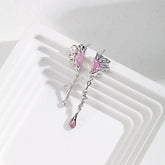 S925 Sliver Stone Drop Earring, Color Silver/Gold Plated - etoilier